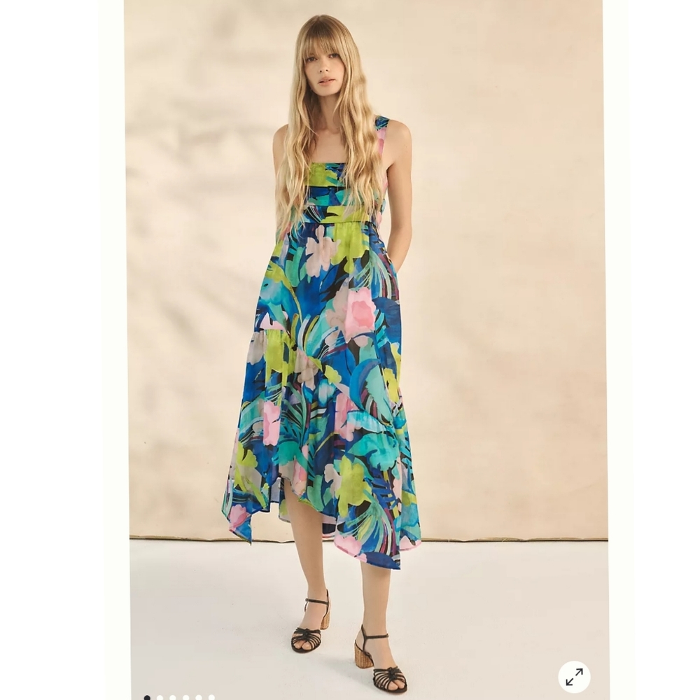 Anthropologie Sunny Midi Dress Size L - Picture 7 of 13